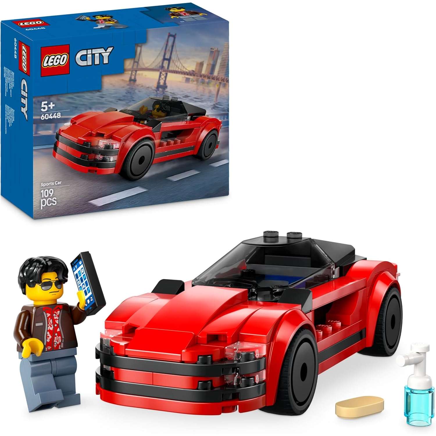 Конструктор LEGO City Спортивный автомобиль блочный - фото 1