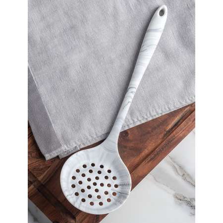 Шумовка DeNASTIA силикон мрамор белый/серый