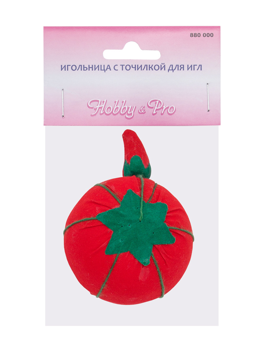 Игольница Hobby Pro для хранения булавок иголок Помидор с точилкой для игл 880000 - фото 10