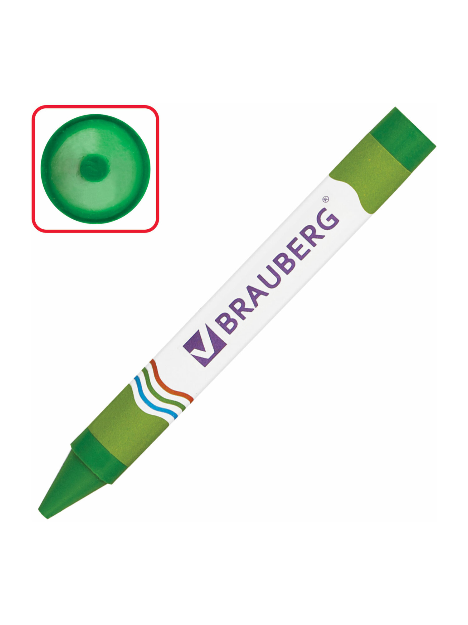 Восковые мелки Brauberg 12 шт. - фото 10