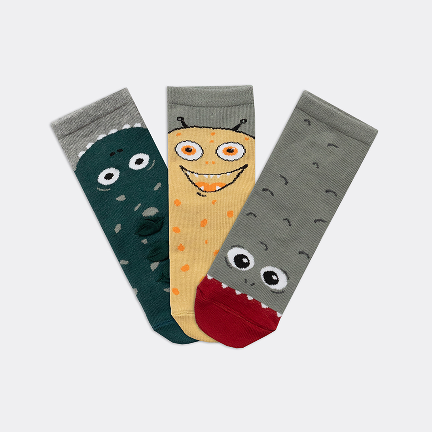 Носки 3 пары Mark Formelle (Марк Формэль) 430A-1865/оливка /малахит - фото 1