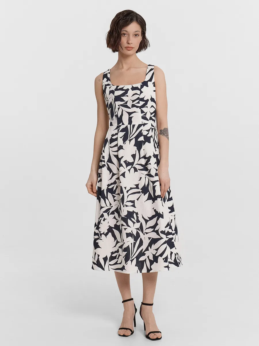 Сарафан Mark Formelle (Марк Формэль) 152488/цветы на молочном - фото 5