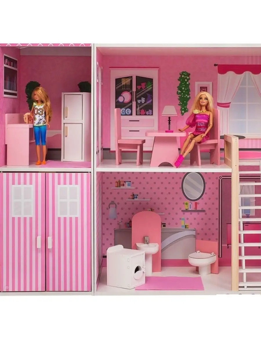 Домик для кукол PAREMO 131 см с мебелью PD318-20 - фото 6