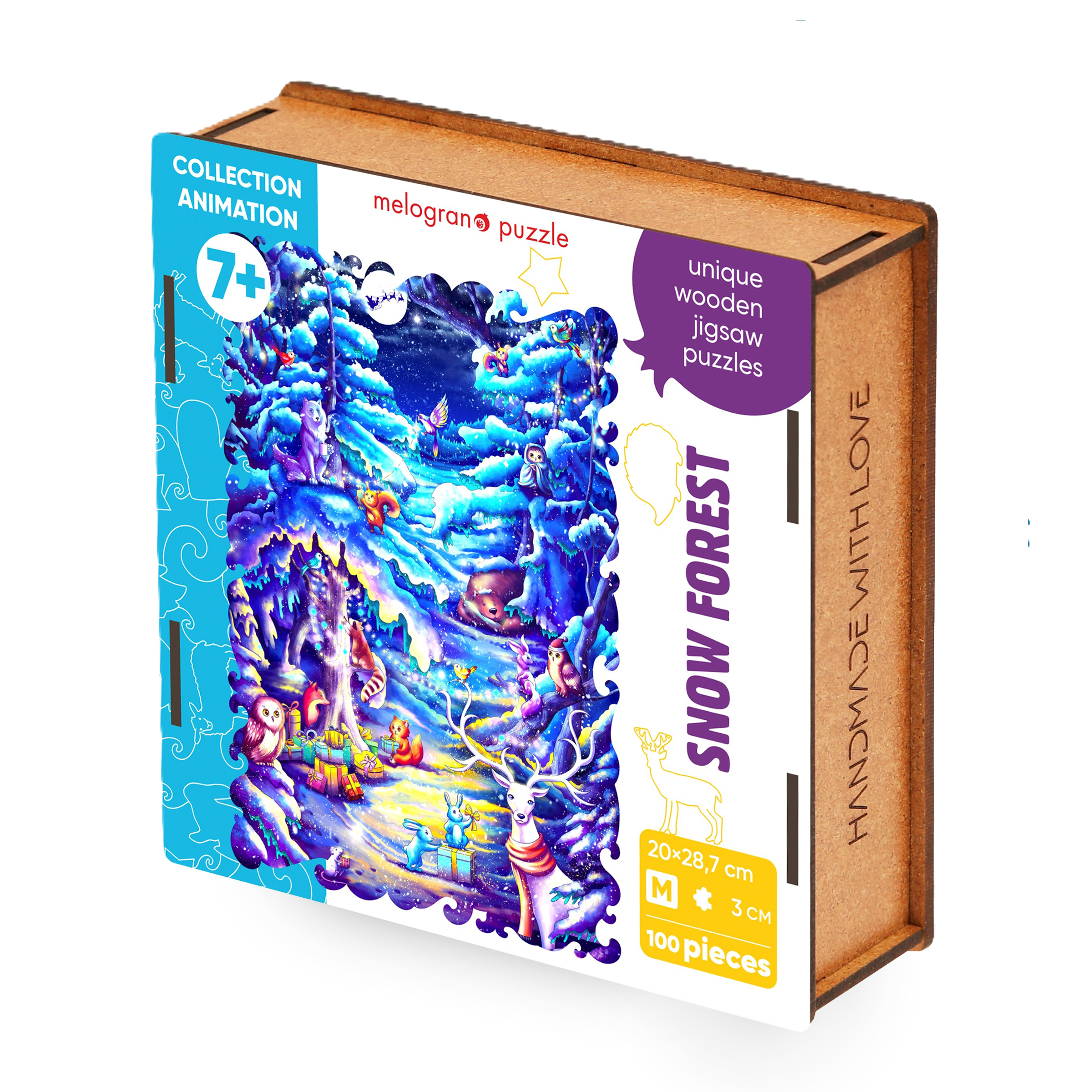 Пазл 1TOY Снежный лес деревянный - фото 4