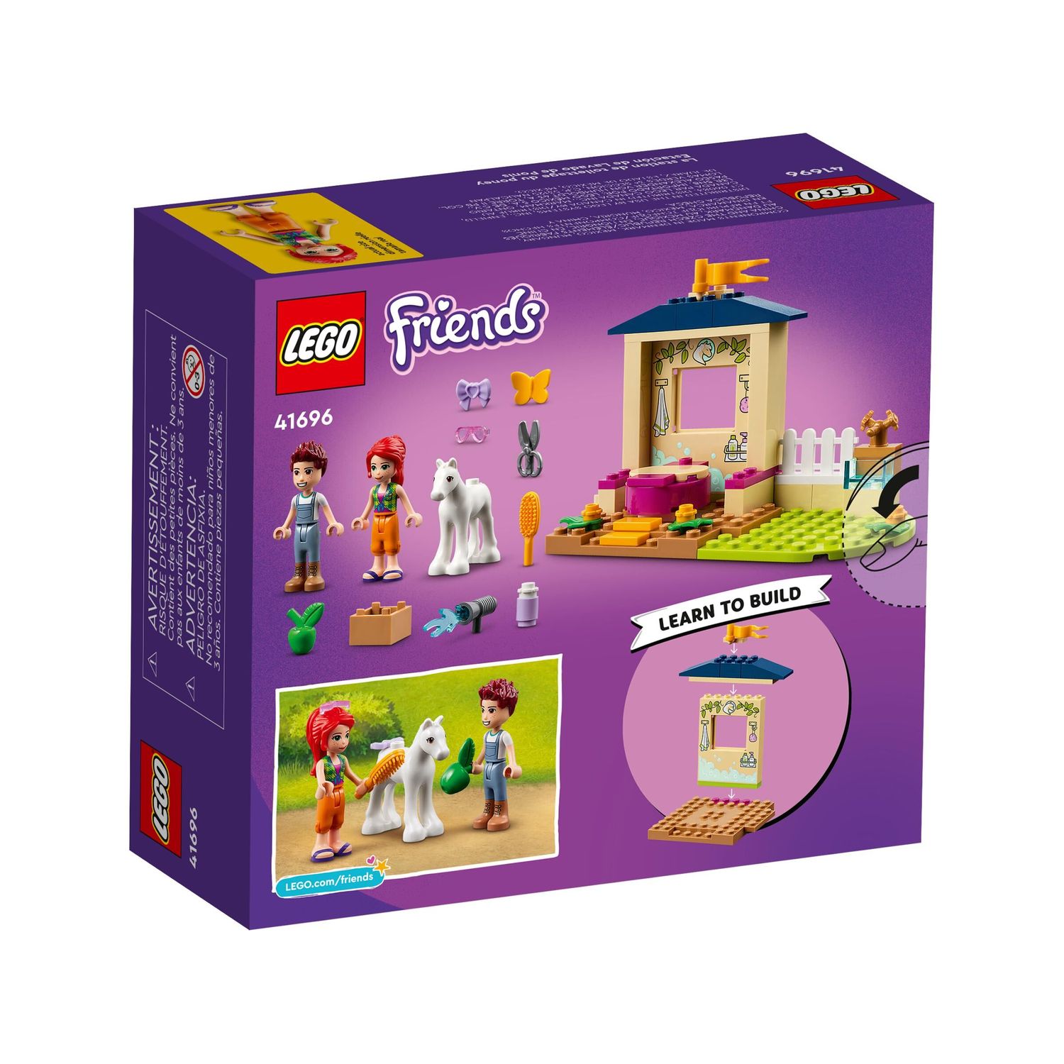Конструктор LEGO Friends Pony-Washing Stable 60 дет. - фото 6