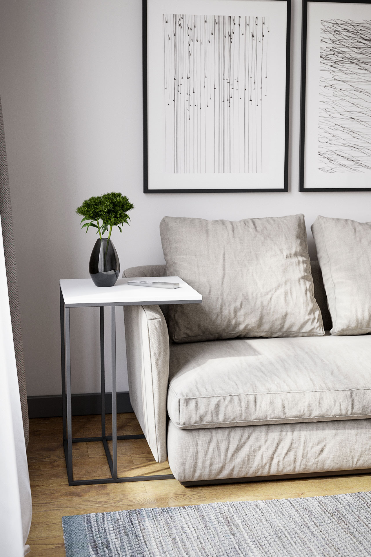 Стол придиванный КАЛИФОРНИЯ МЕБЕЛЬ Хайгрет белый - фото 3