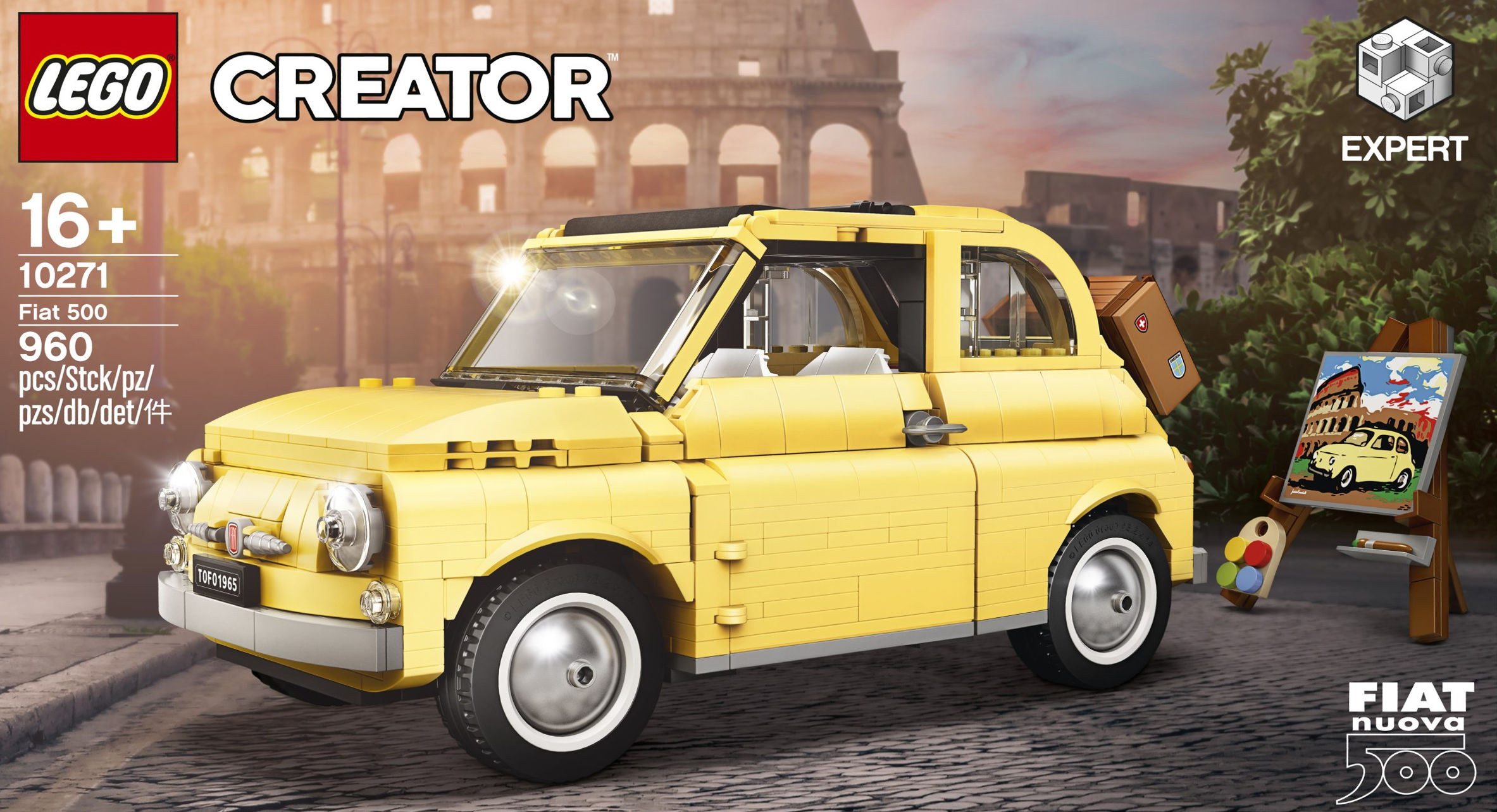Изображение товара Конструктор LEGO Creator Fiat 500 10271 модель легендарного автомобиля для взрослых и подростков