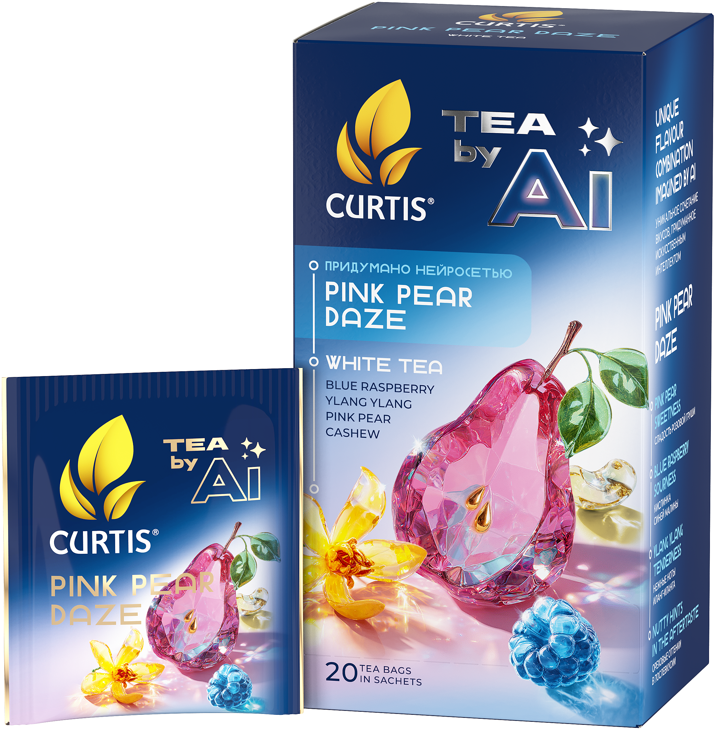 Чай в пакетиках Curtis Tea By Ai. Pink Pear Daze - фото 3