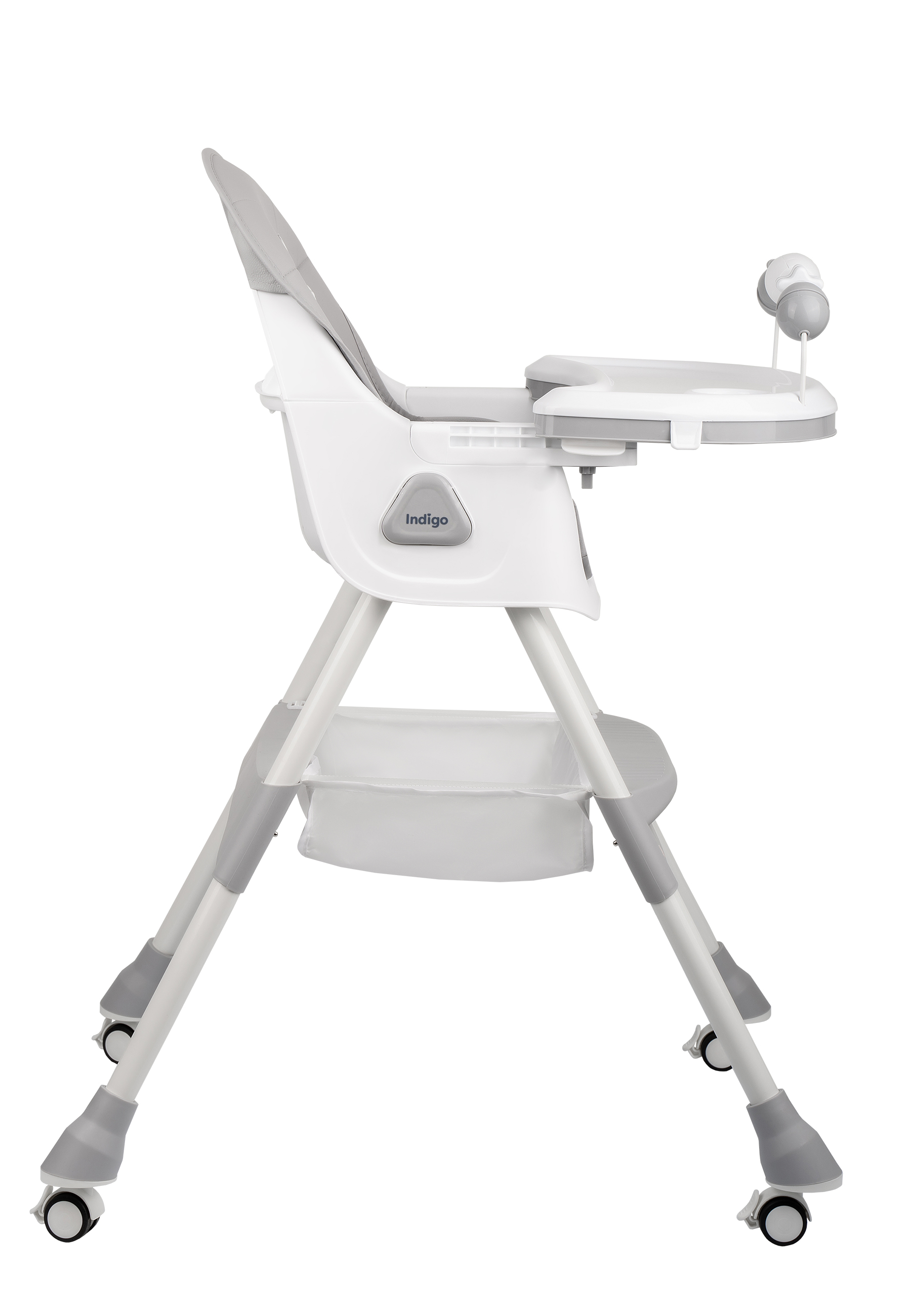 Стульчик для кормления Indigo Corn светло-серый - фото 6