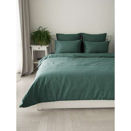 Пододеяльник DeNASTIA сатин 200x220 зеленый C060177