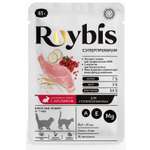 Корм полнорационный для кошек Roybis для стерилизованных кусочки с кроликом в соусе консервированный 85г