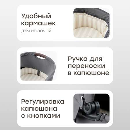 Коляска 2в1 Happy Baby Kidlander dark grey