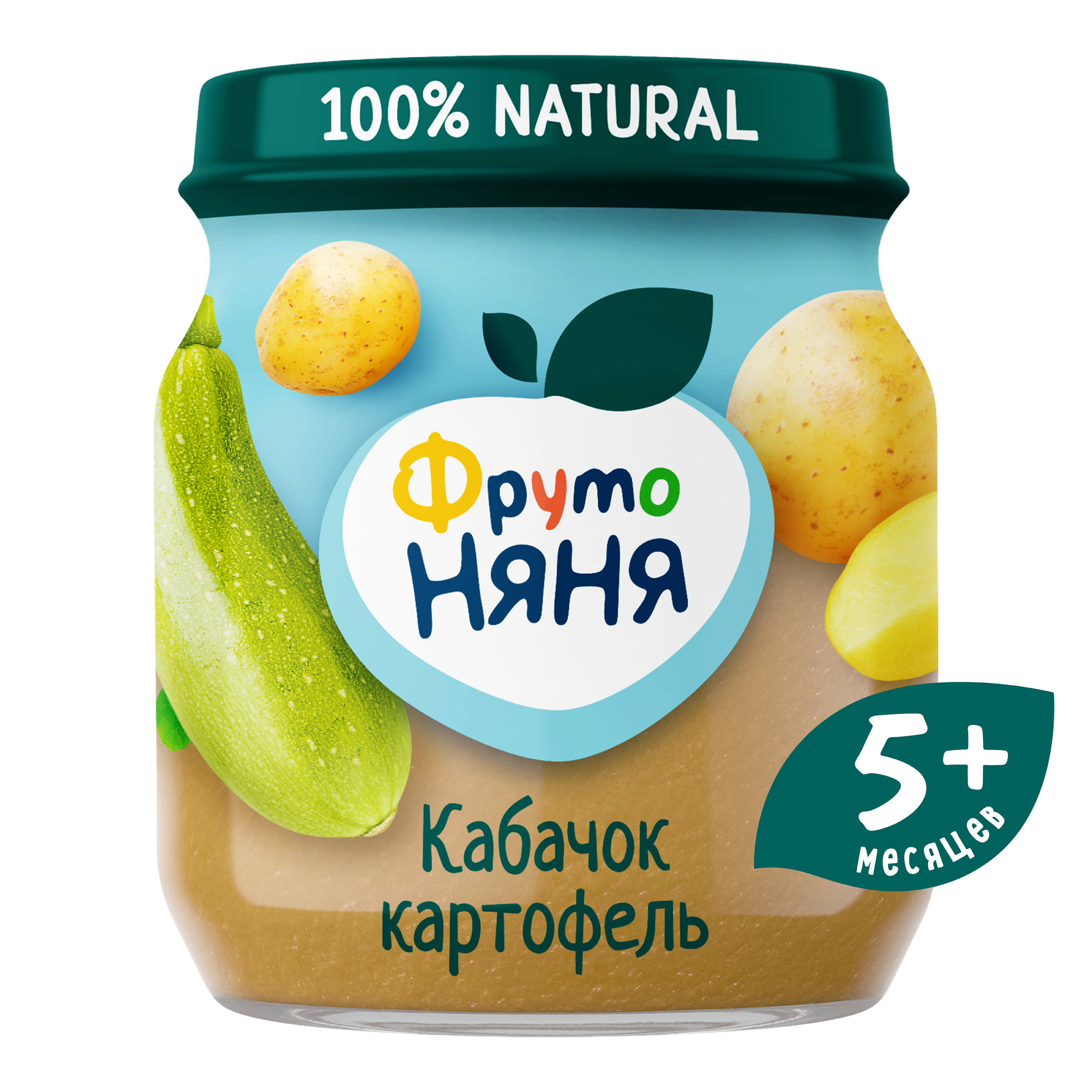 Пюре ФрутоНяня Кабачок-картофель с 5 мес 110 г - фото 1