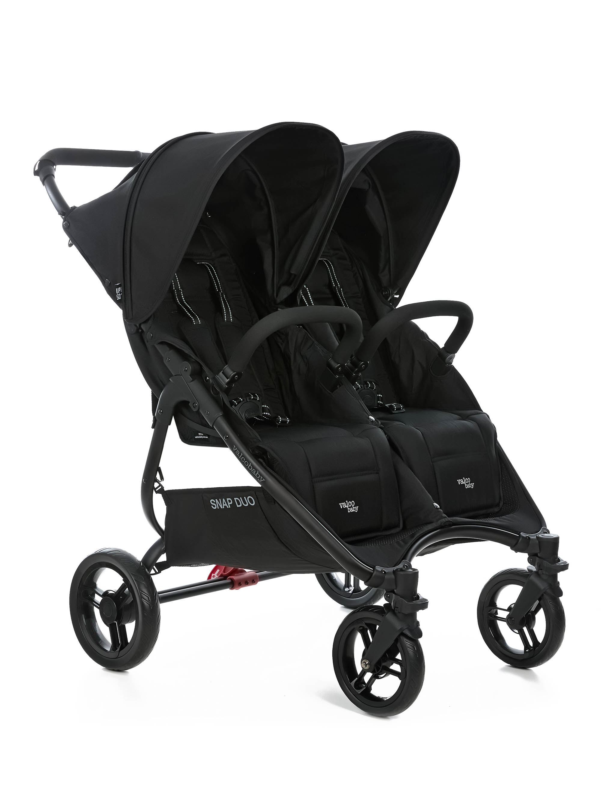 Коляска прогулочная для двойни Valco baby Snap Duo Flatt Matt черный - фото 19