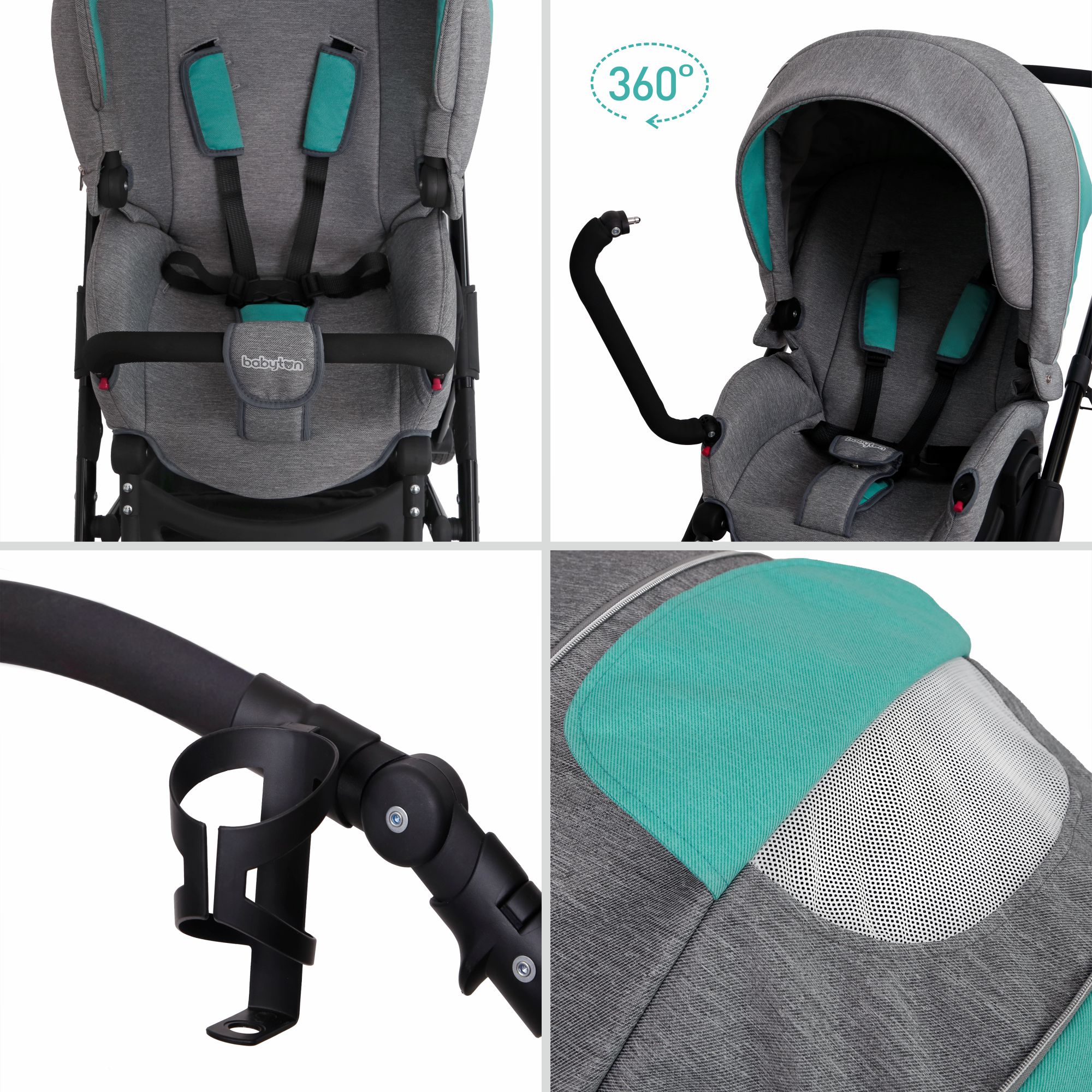 Коляска 2в1 Babyton Rio Silver - фото 7
