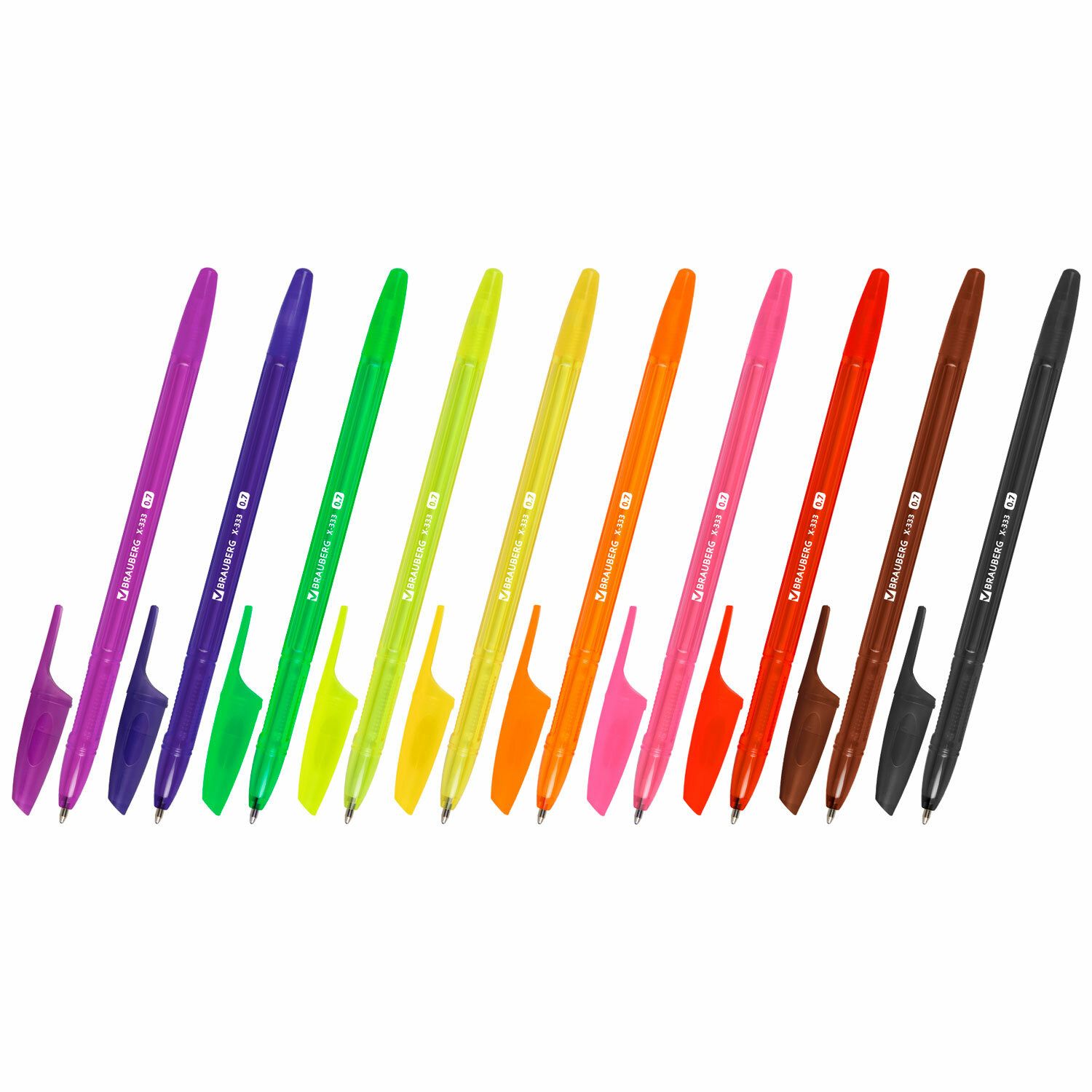 Ручка шариковая Brauberg 10 шт. - фото 3