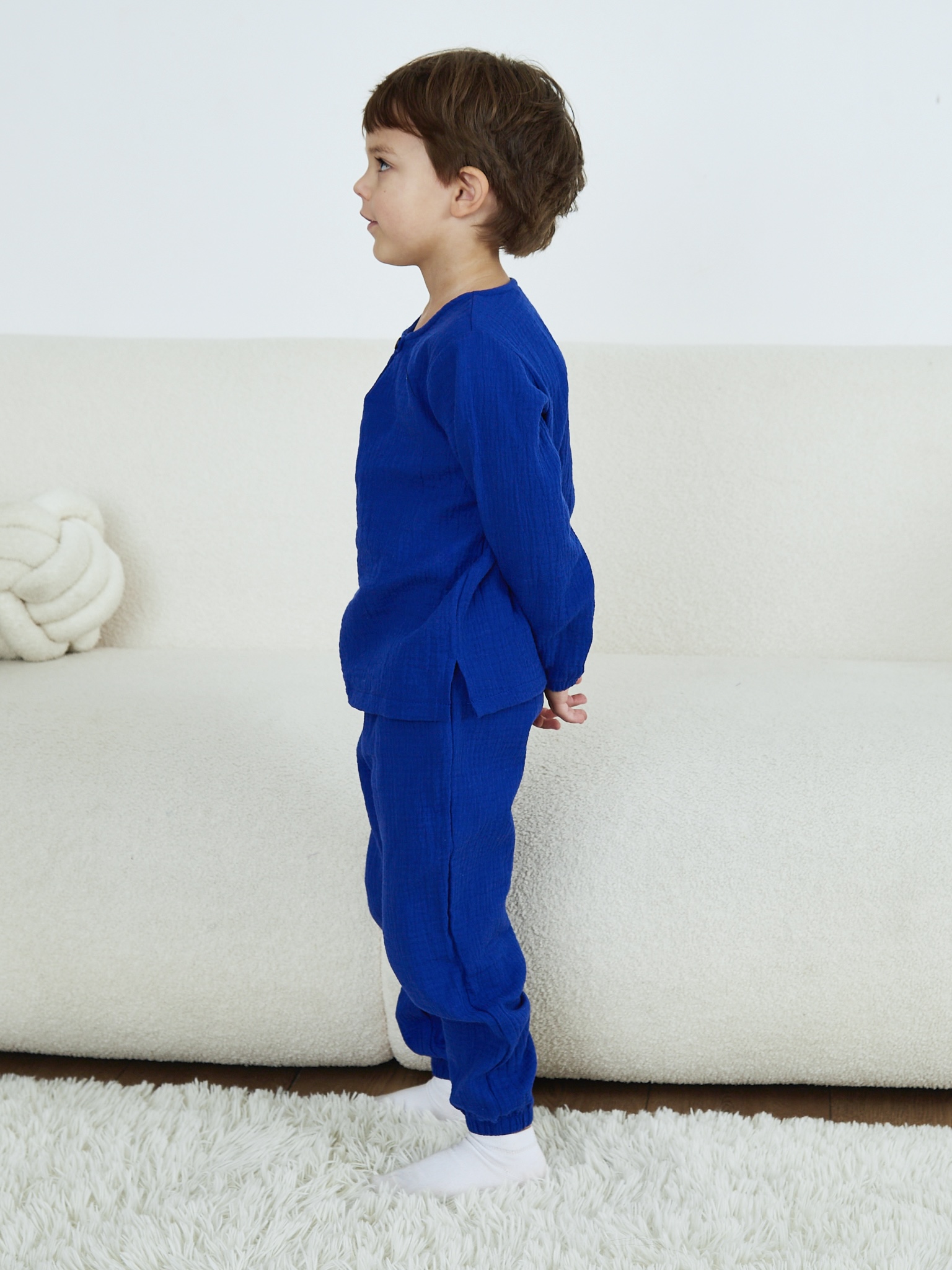 Лонгслив и брюки MOUN Костюм_муслин_индиго - фото 11