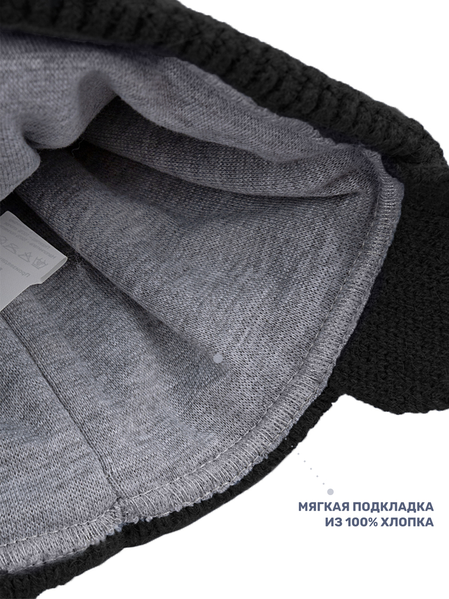 Комплект шапка и манишка NIKASTYLE 12з16024 черный - фото 8