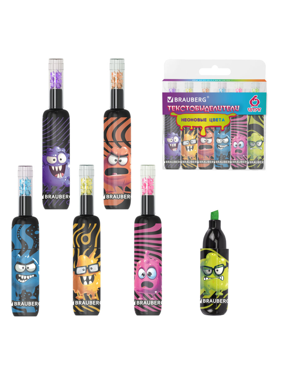 Текстовыделители Brauberg 6 цв. - фото 2
