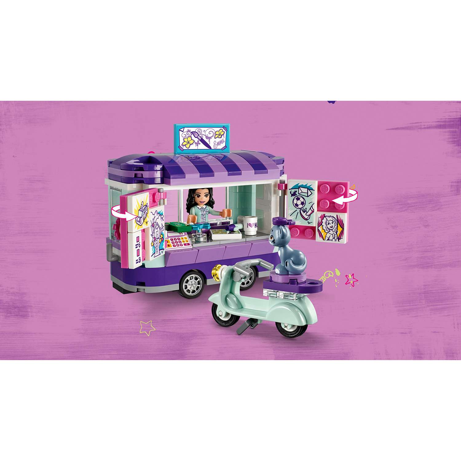 Конструктор LEGO Friends Передвижная мастерская Эммы блочный - фото 7