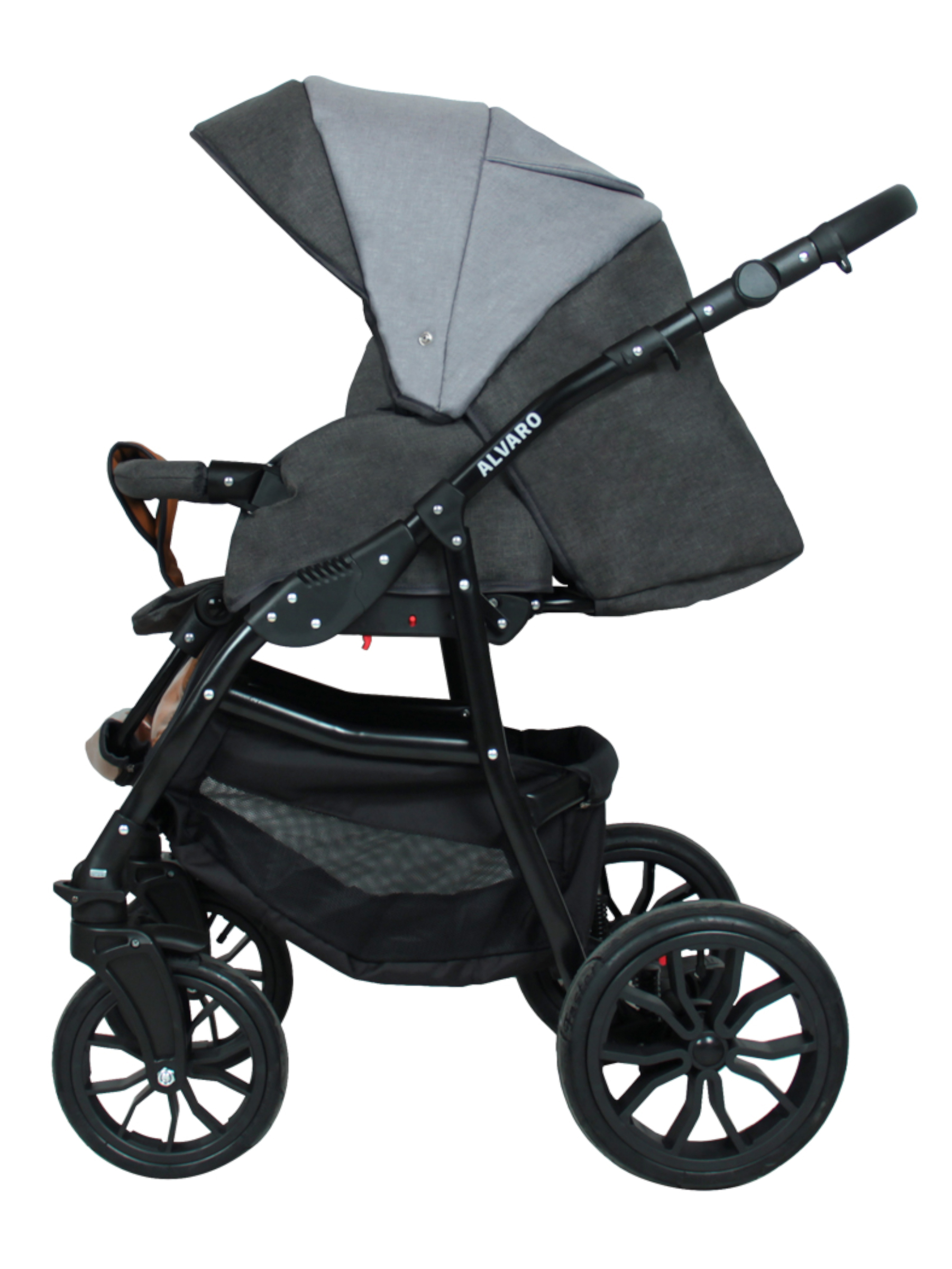 Коляска 3в1 alis Alvaro F 05 серый-оранжевый - фото 5