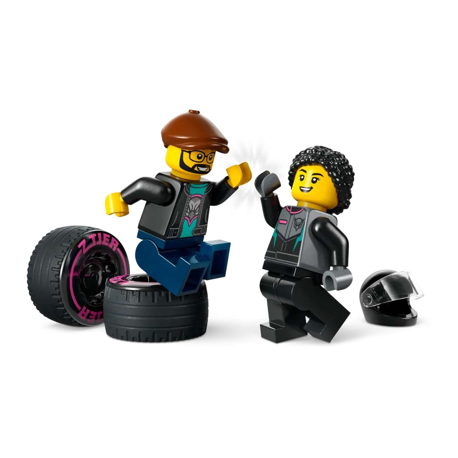 Конструктор LEGO City Race Car and Car Carrier Truck блочный - фото 7