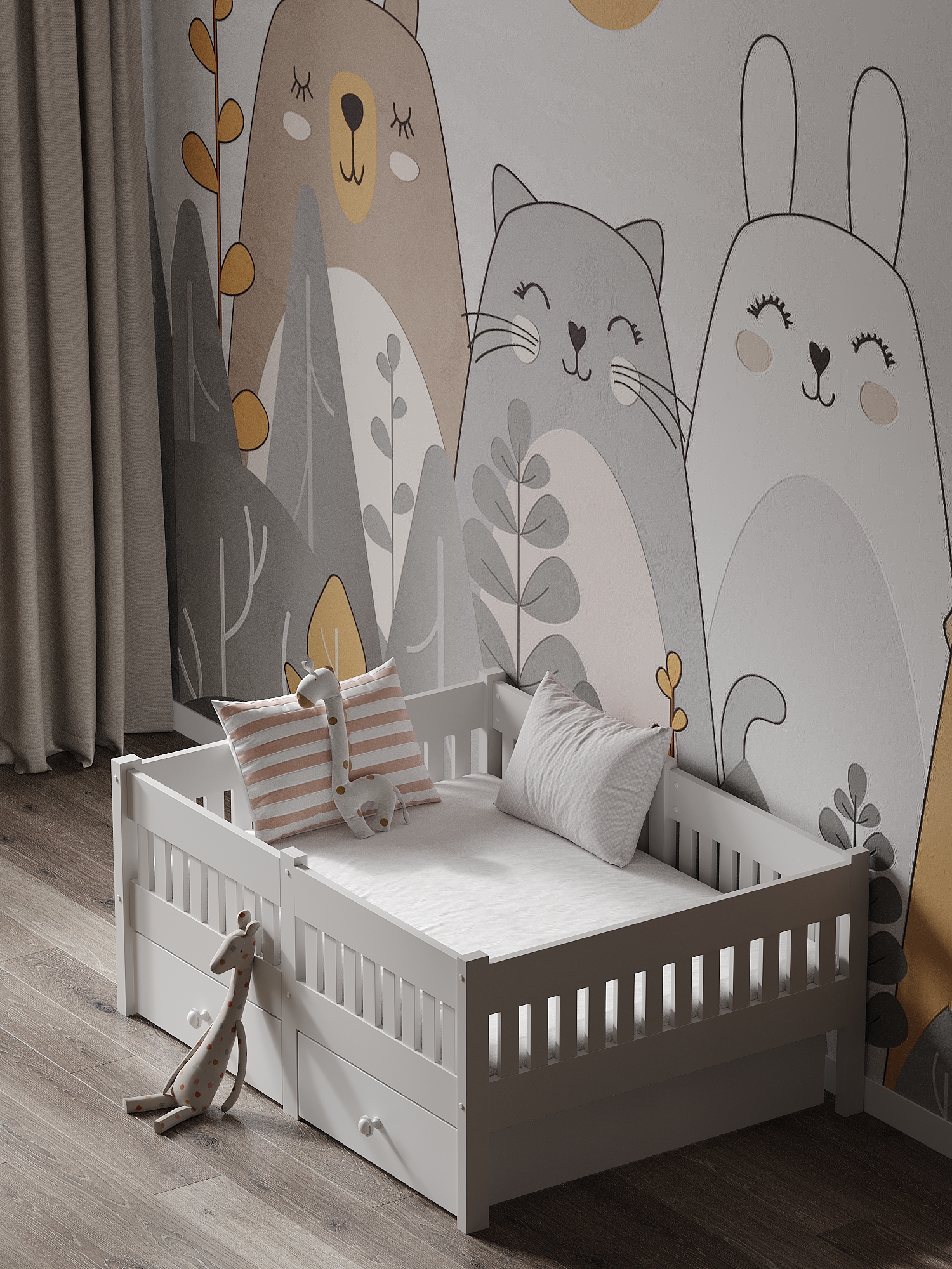 Кровать подростковая Moms charm Бортики (белый) - фото 16