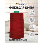 Нитки для шитья для оверлока 50/2 Bestex 5000 ярдов цв 245