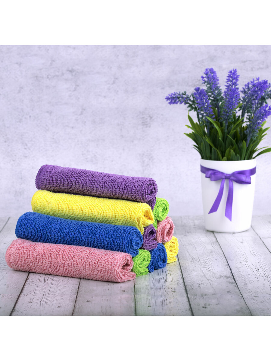 Салфетки для уборки Лайма универсальные из микрофибры 30х30см 10 шт - фото 13