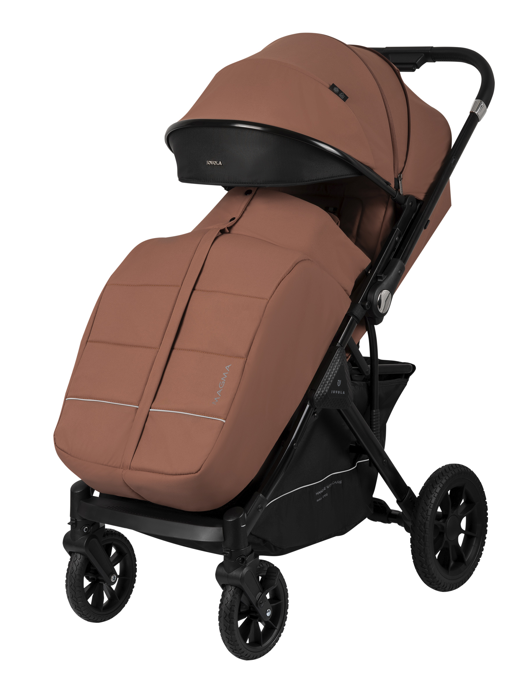 Коляска прогулочная JOVOLA Magma с перекидной ручкой оранжевый - фото 16