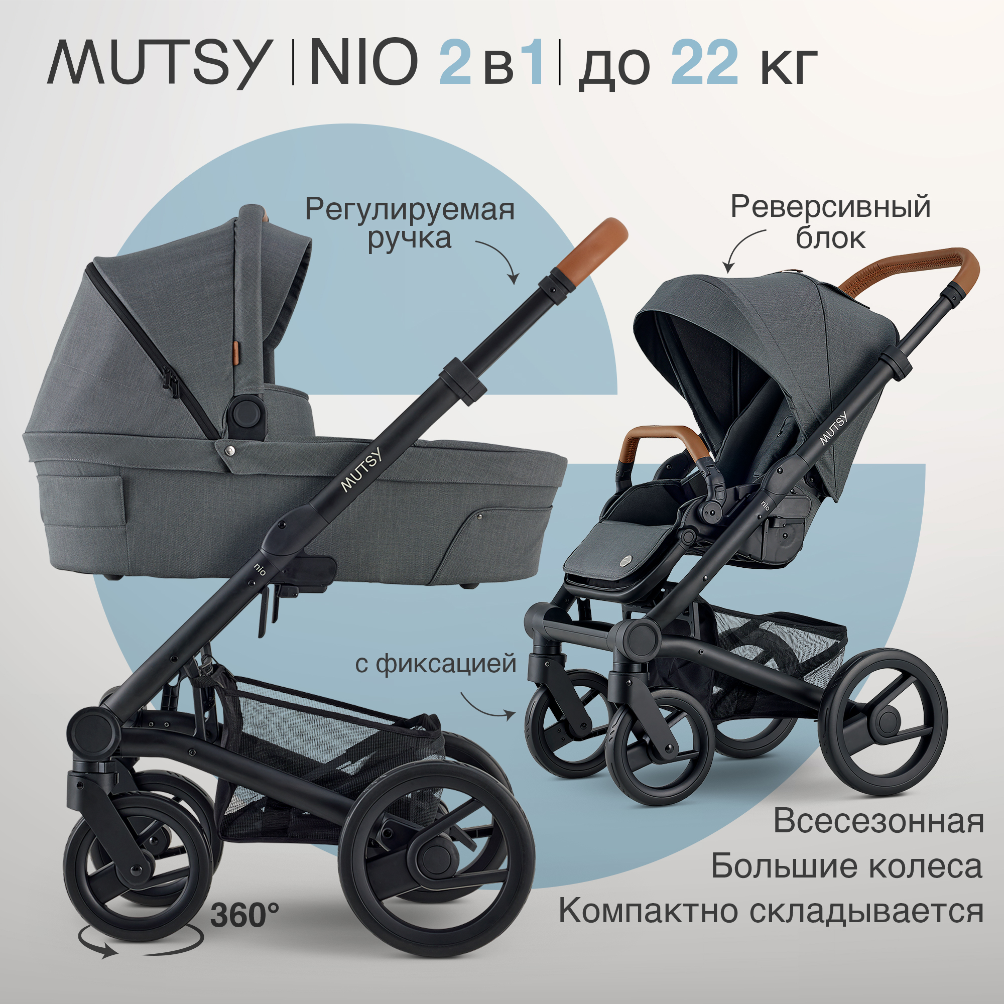 Коляска 2в1 MUTSY Nio - фото 1