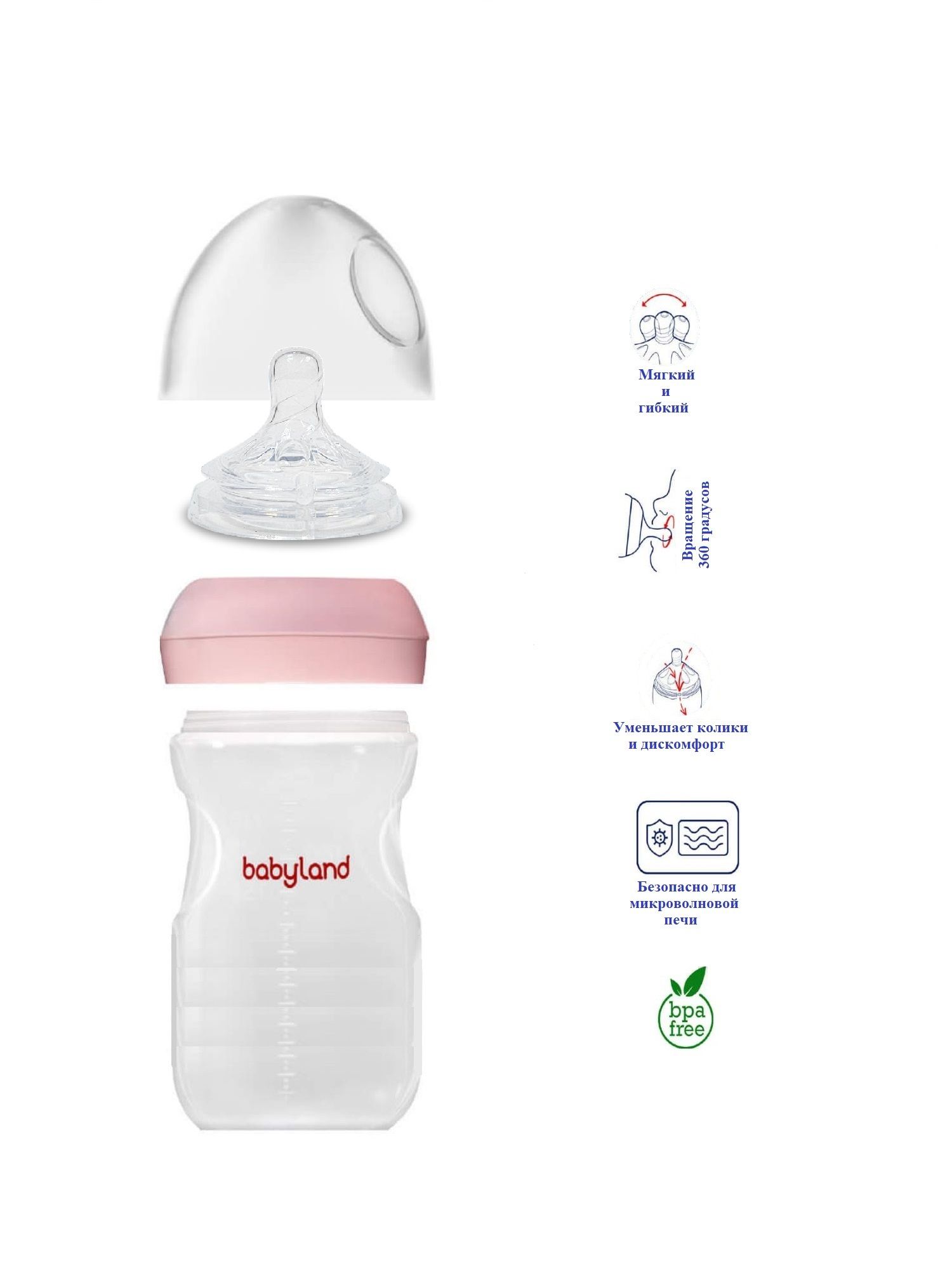 Бутылочка Baby Land Natural 260 мл - фото 7