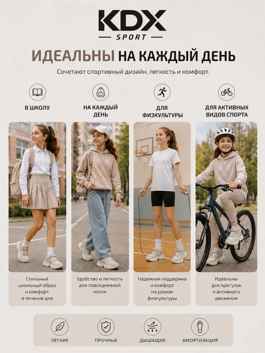 Кроссовки KDX BRTSS-09 beige - фото 3