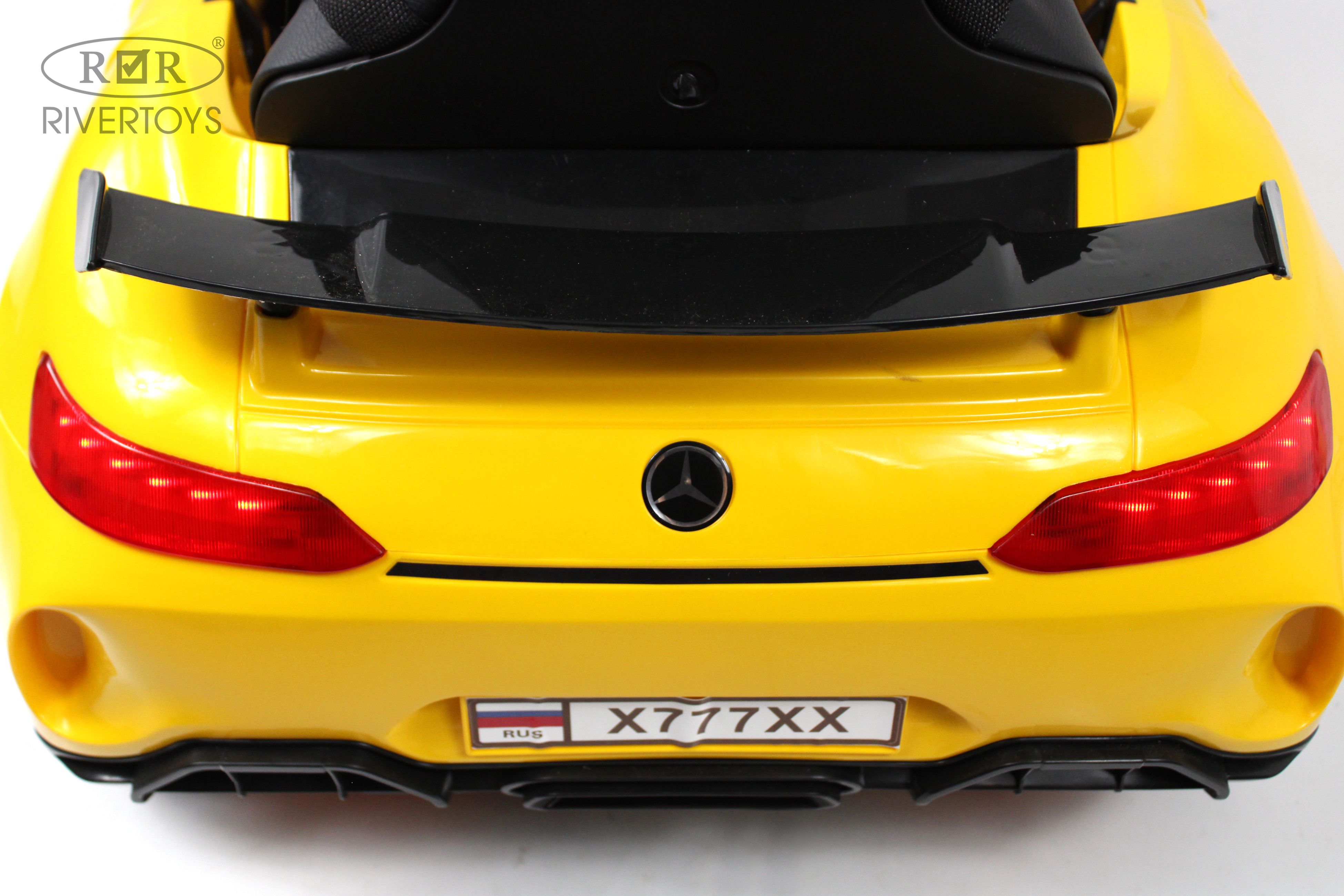 Электромобиль RIVERTOYS Mercedes X777XX-AMG-YELLOW С пультом ДУ - фото 3