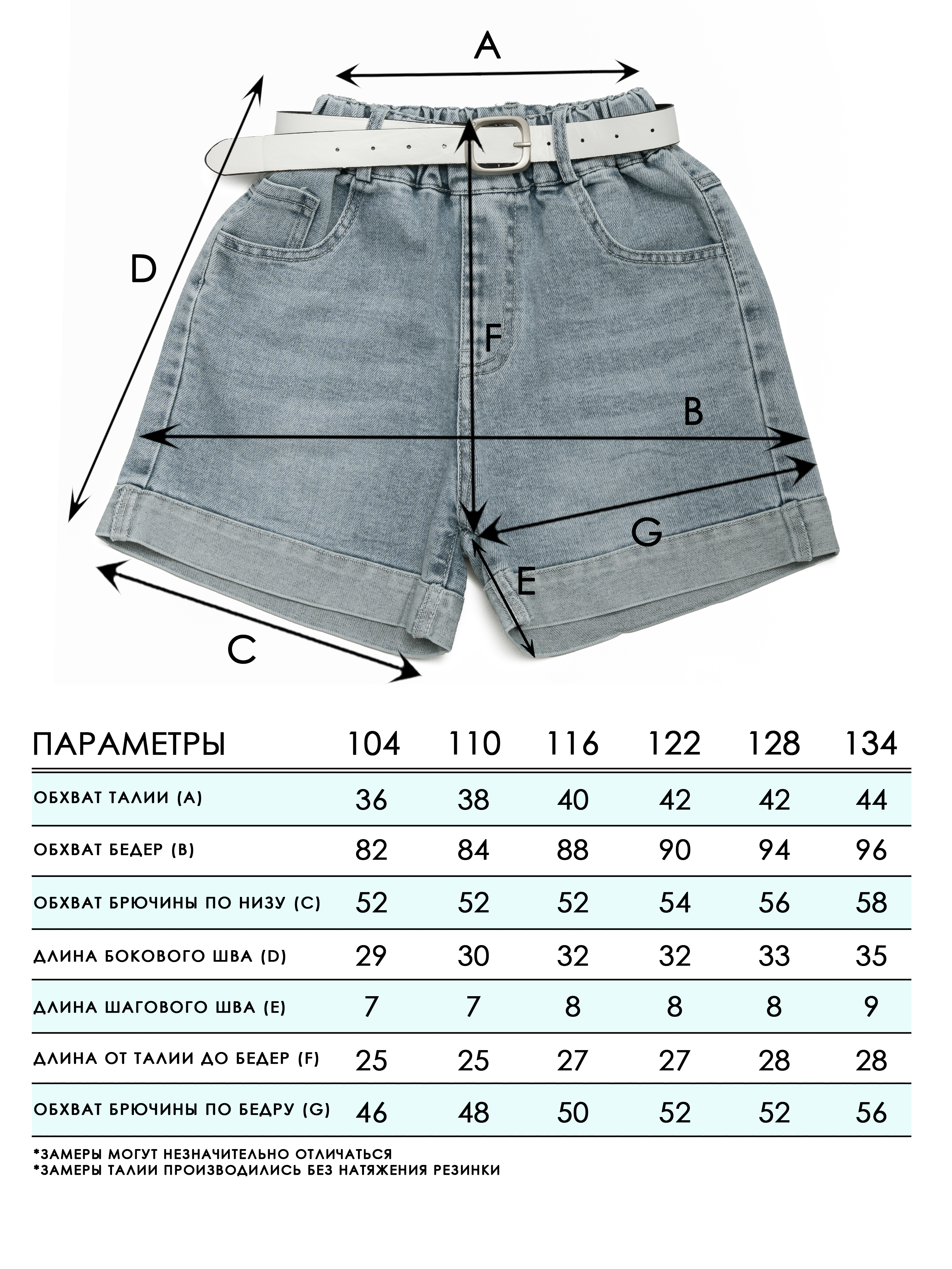 Шорты джинсовые СИНИЙ МИР WDK8001-G39 - фото 4