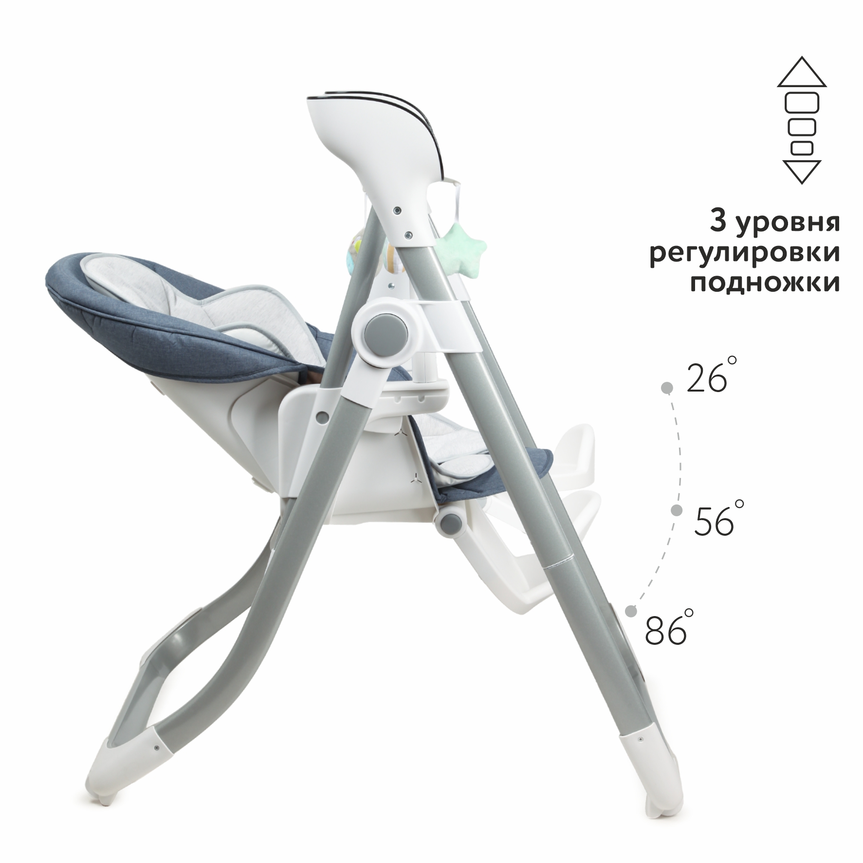 Стульчик для кормления Babyton Combi Blue 2 в 1 - фото 4