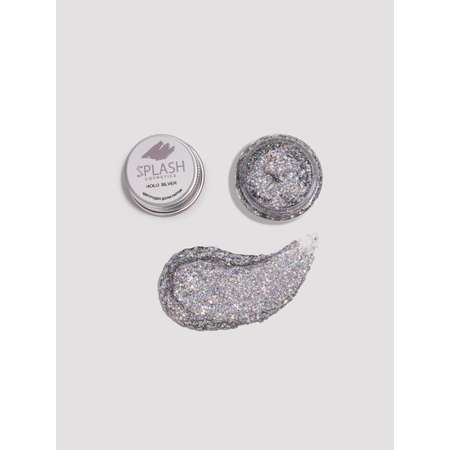 Глиттер-гель блестки SPLASH Holo SILVER
