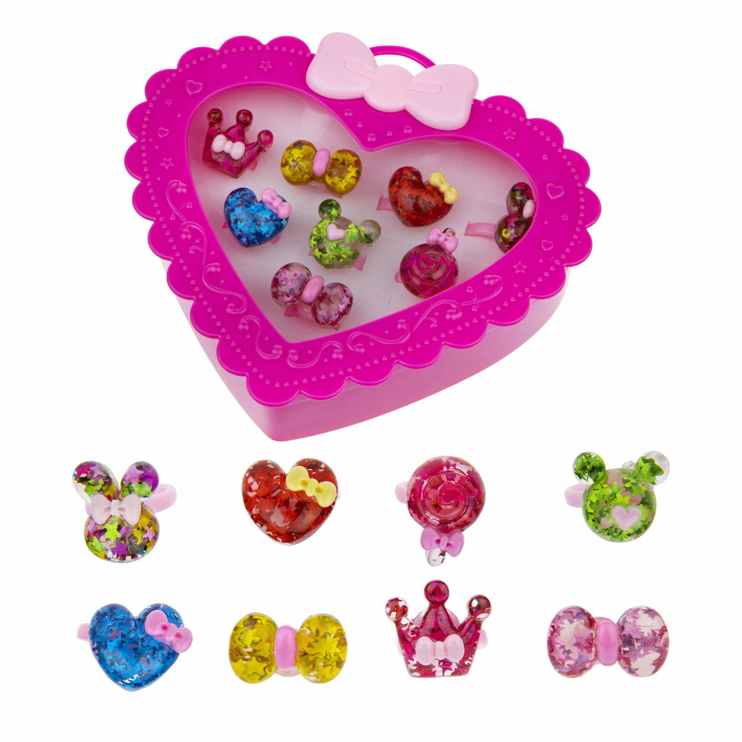Набор бижутерии 1TOY Sweet heart Bijou 8 колец леденцы Т21034-2 - фото 4