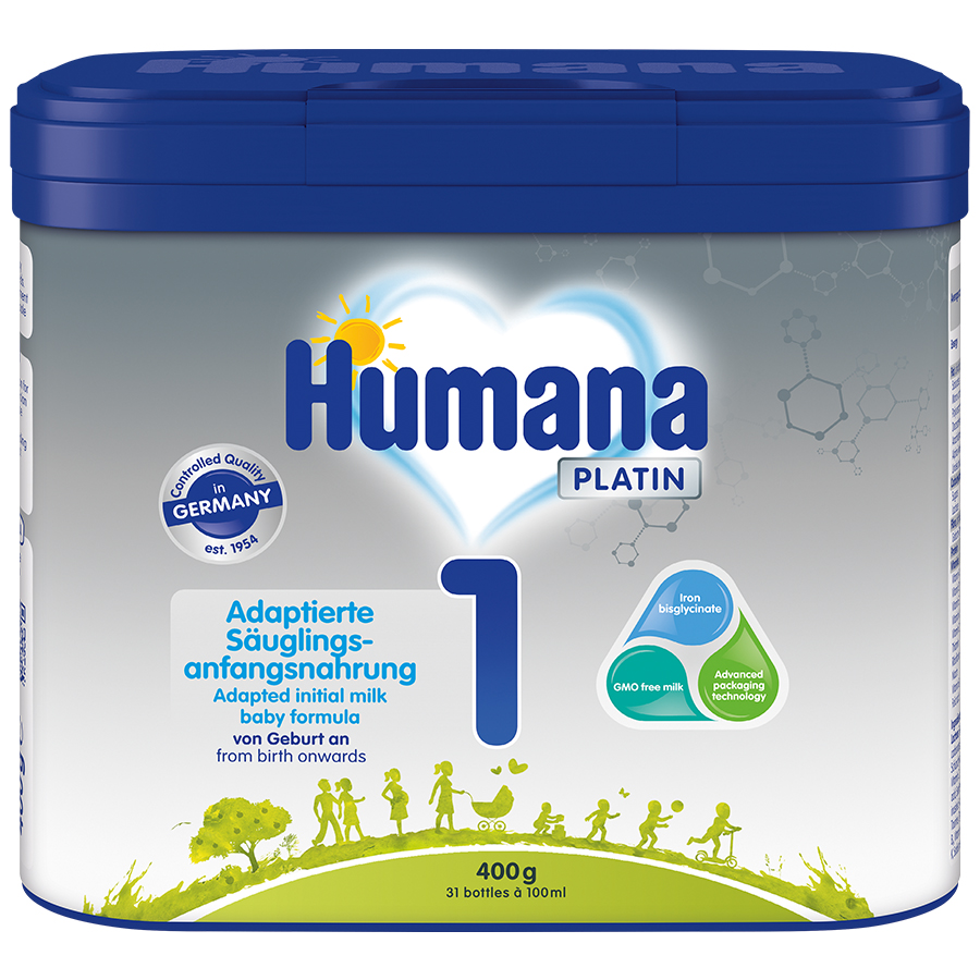 Начальная молочная смесь Humana Platin 1 400г с 0 до 6месяцев - фото 1
