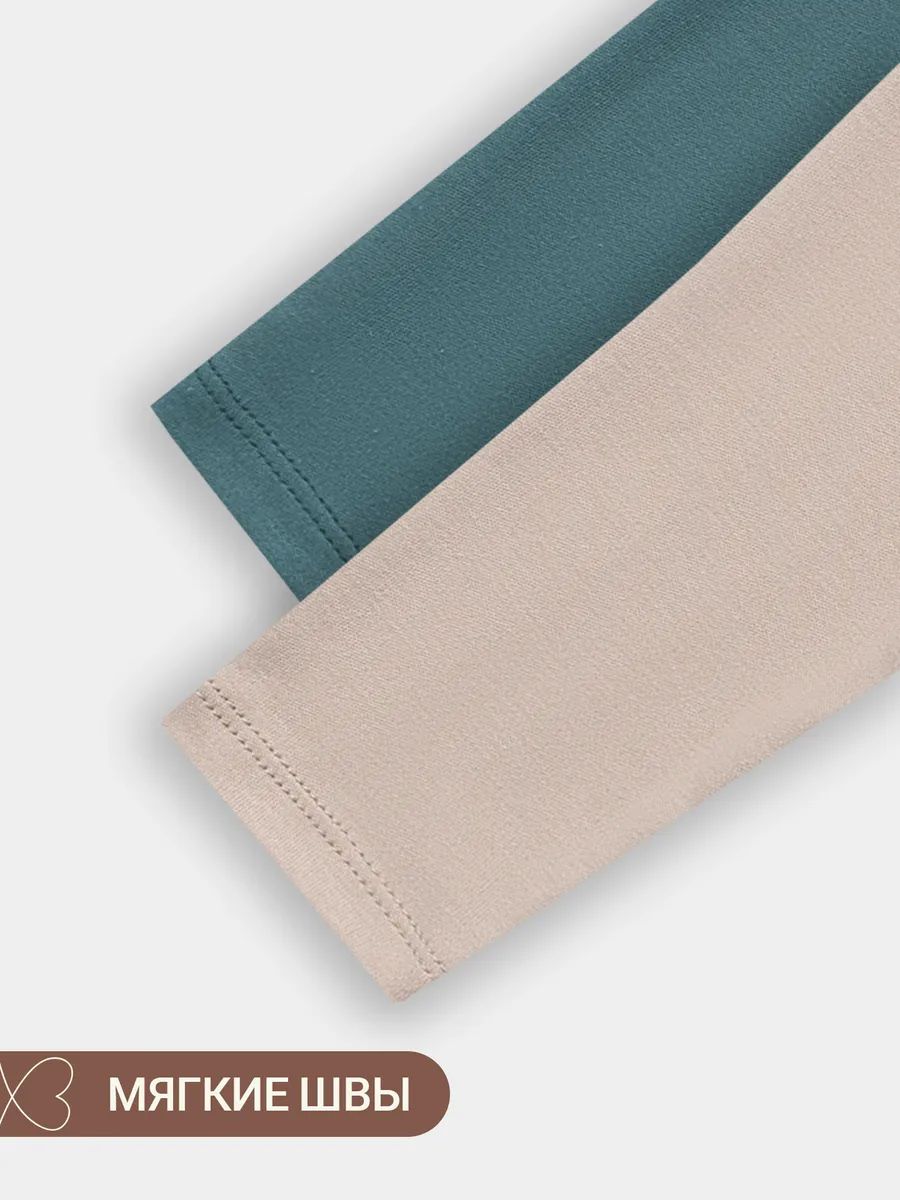 Комбинезон 2 шт Mark Formelle (Марк Формэль) 14005-2/бежевый +изумруд +печать - фото 7