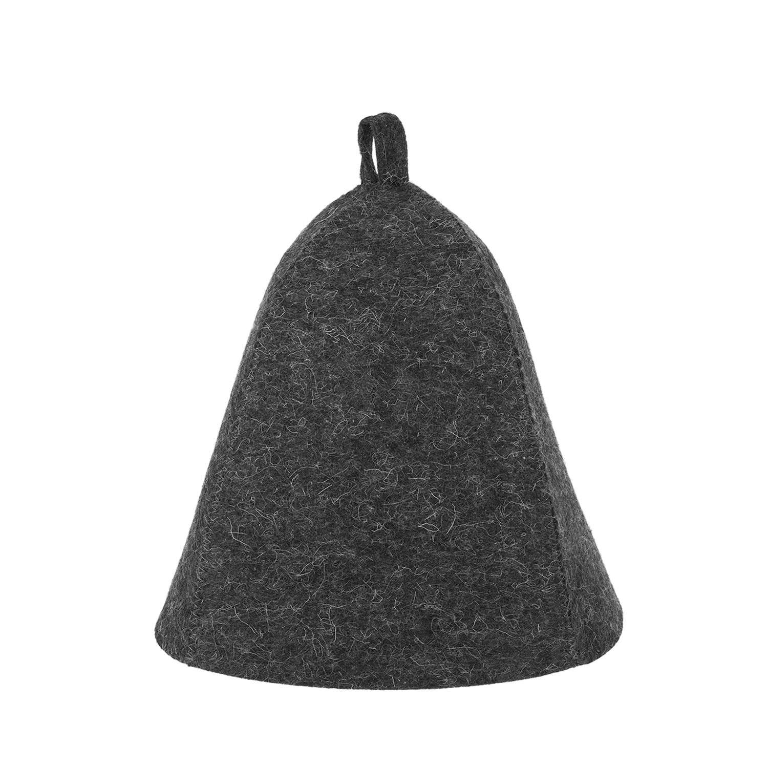 Шапка банная ГлавБаня войлок серый - фото 1