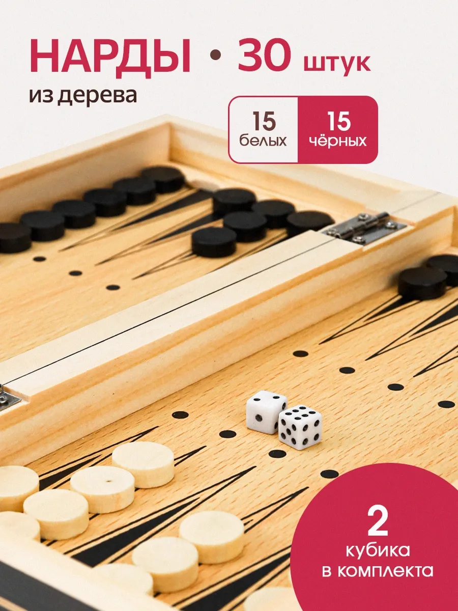 Настольная игра Рыжий кот 3 в 1 Шахматы Шашки Нарды - фото 5