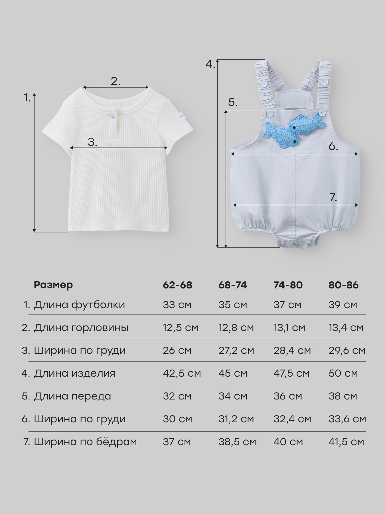 Полукомбинезон и футболка Happy Baby 88696-0_blue(fish) - фото 5