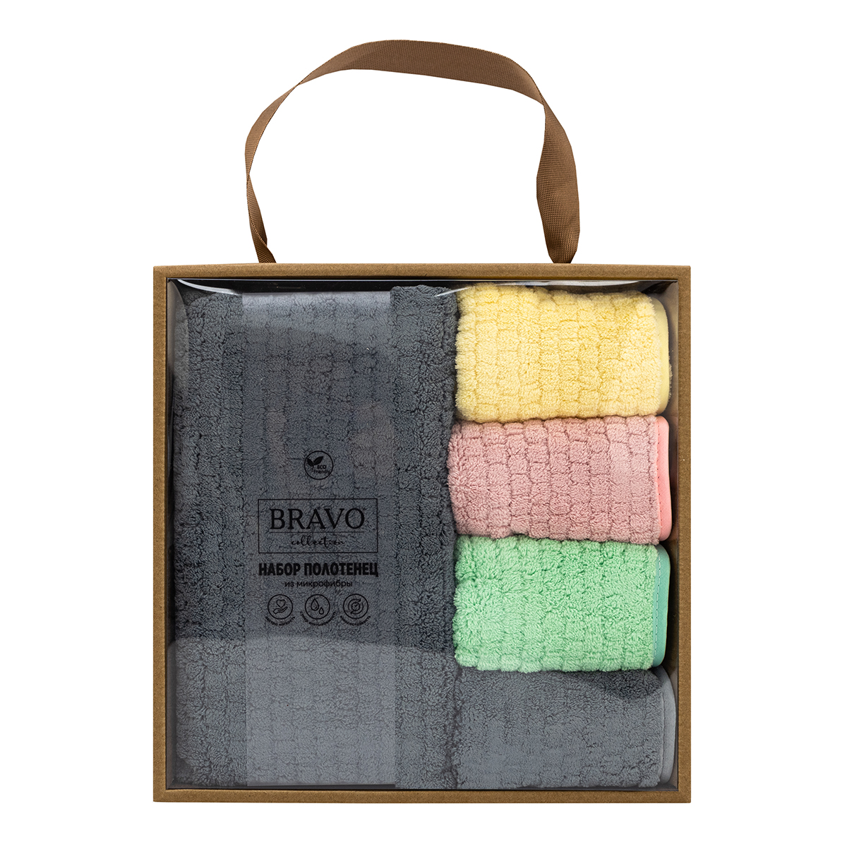 Полотенце BRAVO Фарбен 50*90+30*30х4шт 5 шт. - фото 5