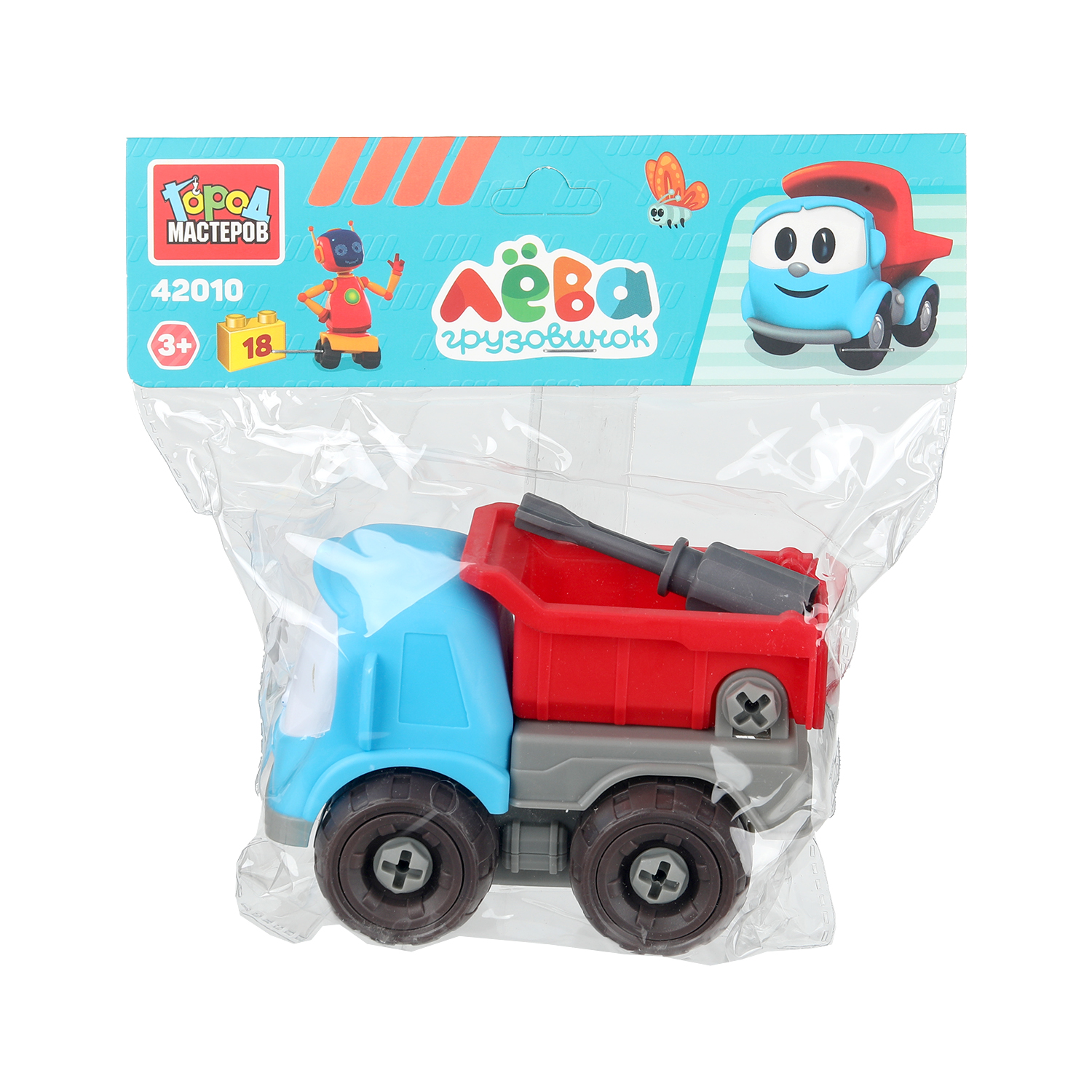 Конструктор Город мастеров Грузовичок Лева 18 дет. - фото 2