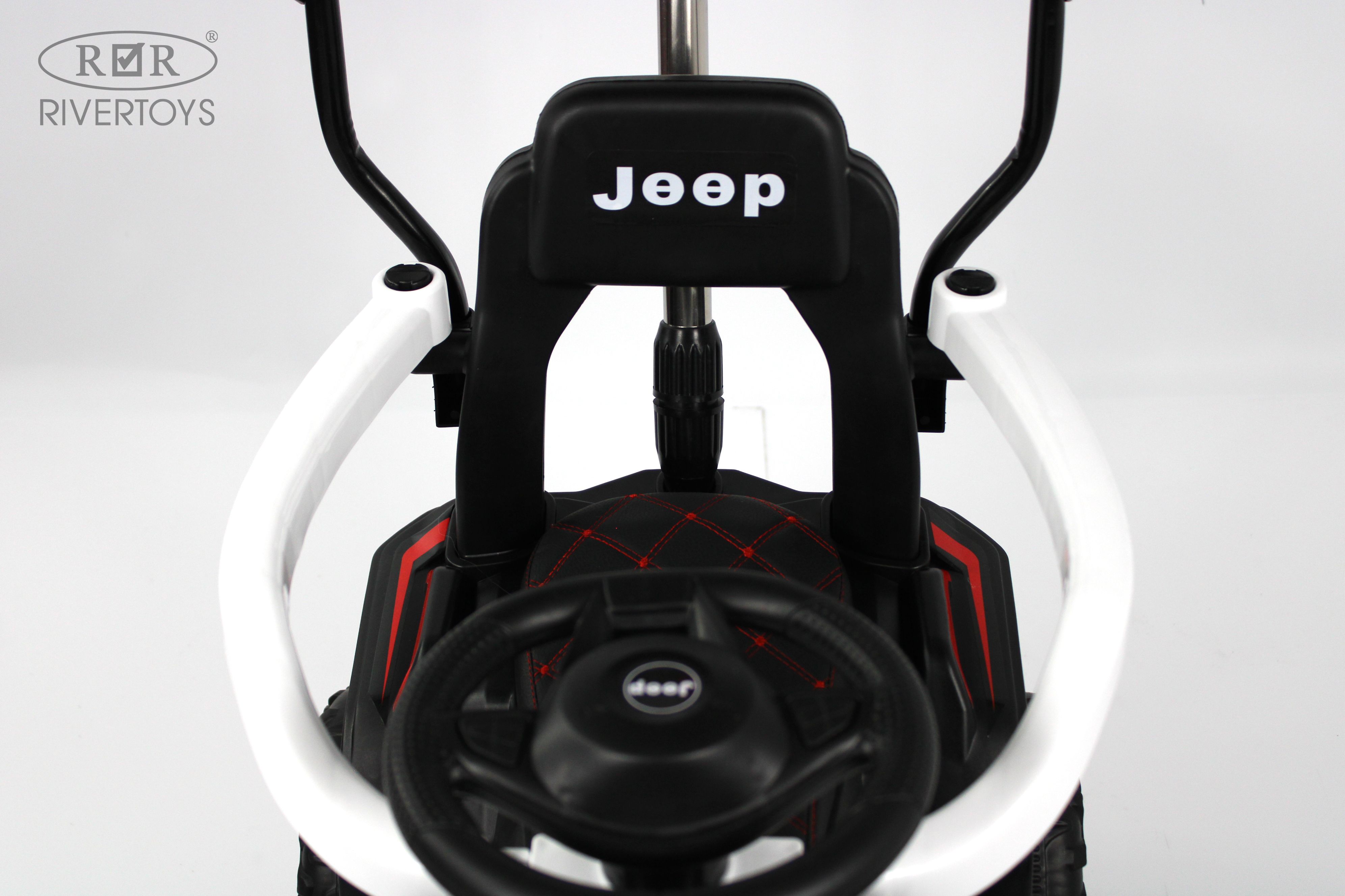 Электромобиль RIVERTOYS G003GG-WHITE С пультом ДУ - фото 4