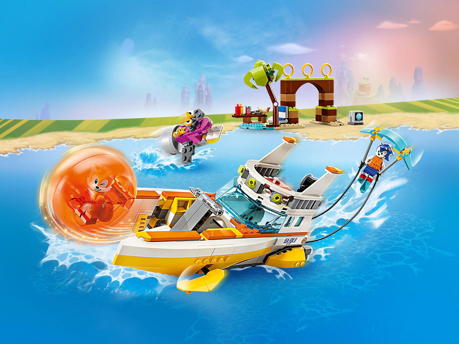 Конструктор LEGO Sonic the Hedgehog лодка приключений Тейлза 393 дет. - фото 2