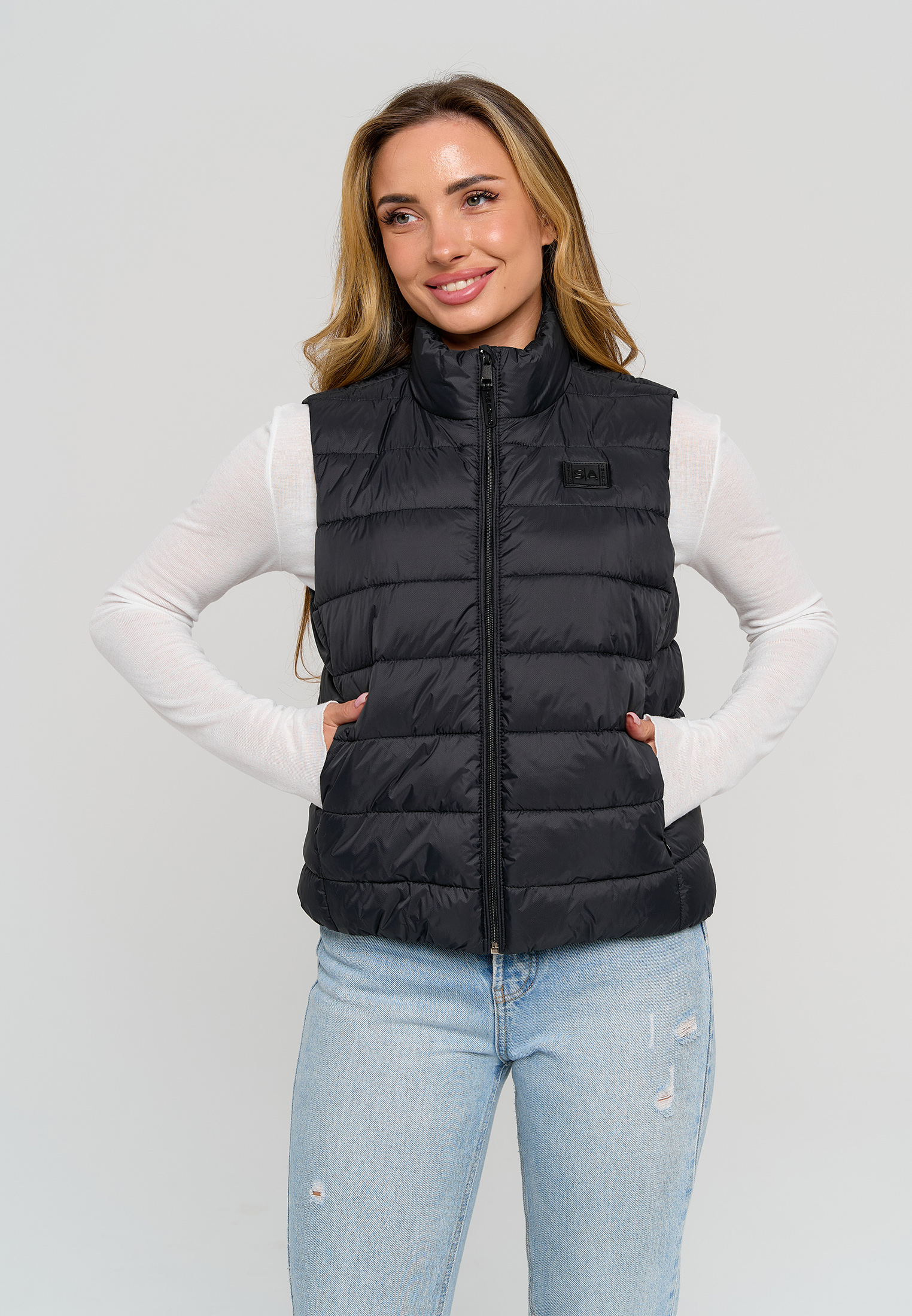 Жилет Stylish AMADEO AV-8508-черный - фото 1