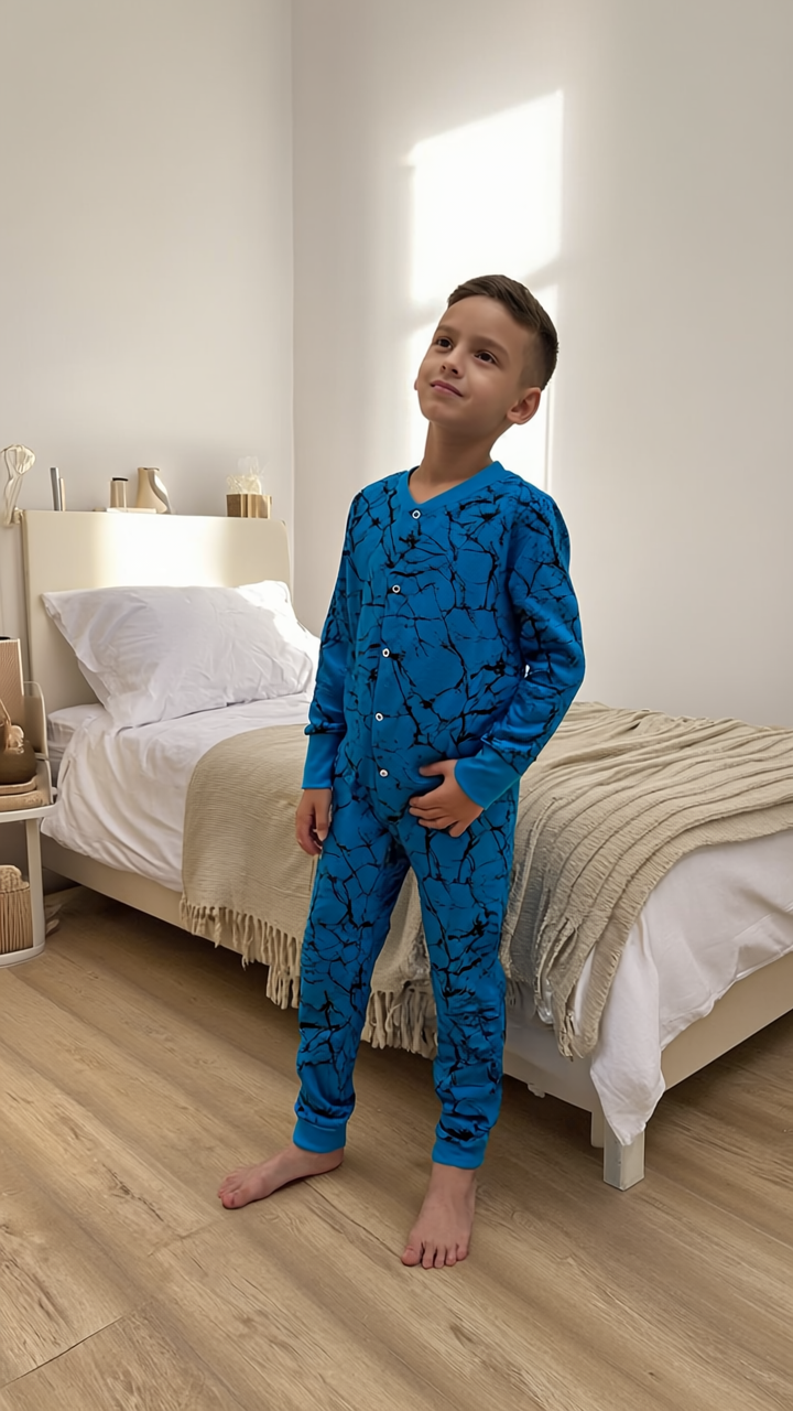 Пижама Весёлый человечек Д00113П/Мрамор - фото 1