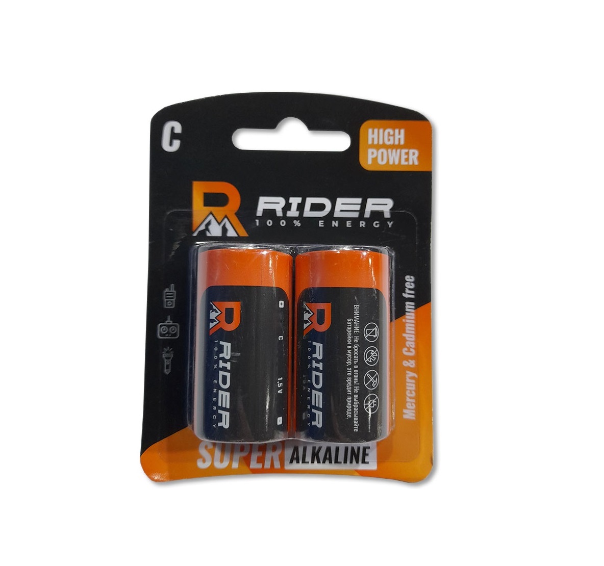 Батарейка Rider LR14-2BL - фото 1